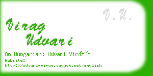 virag udvari business card